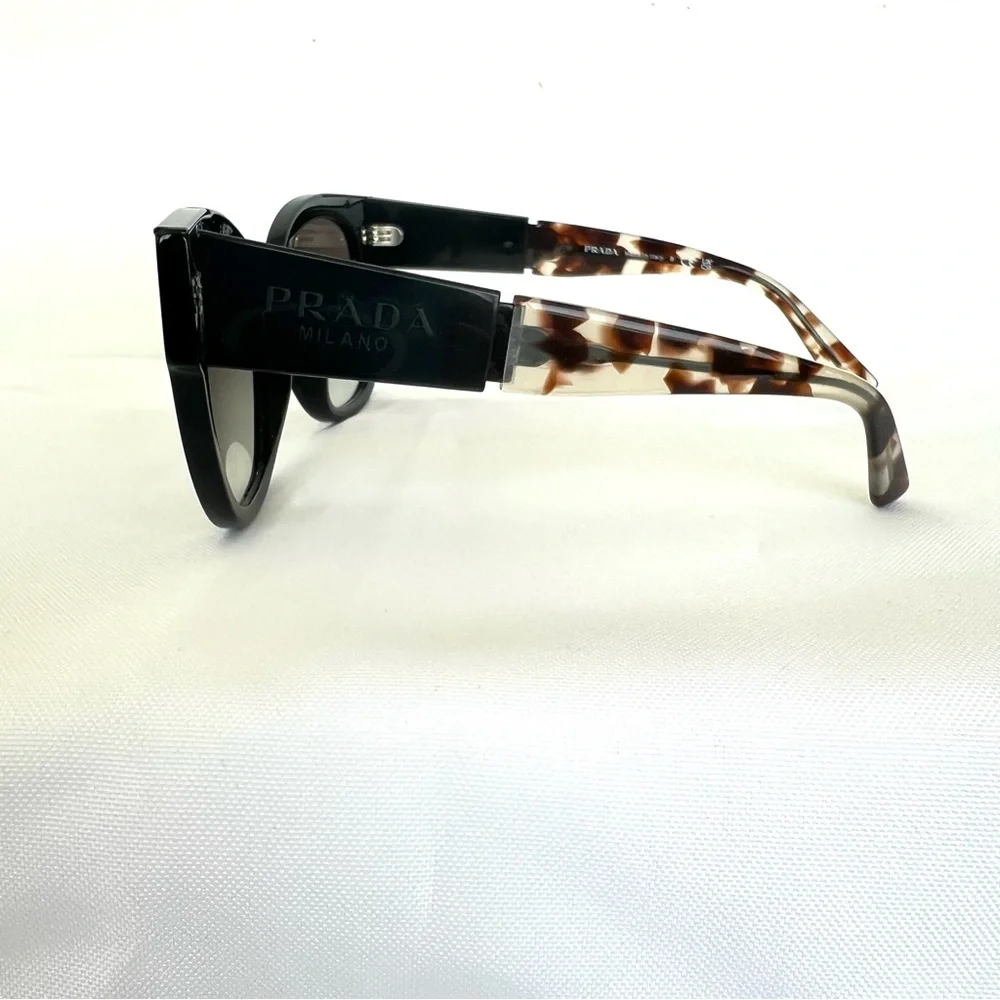 PRADA PR 02WS 01MOA7 54 Gray Lens Black Tortoise Frame Cat Eye Gradient Sunglass